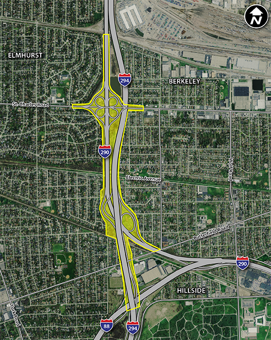 I-290/I-88 Interchange Project at I-294 - Study Area